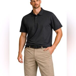 5.11 Tactical Utility Polo Shirt Mens Medium Black Short Sleeve NWT